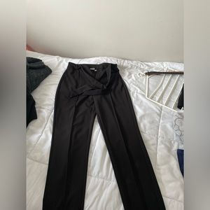 Black paper bag pants, size small